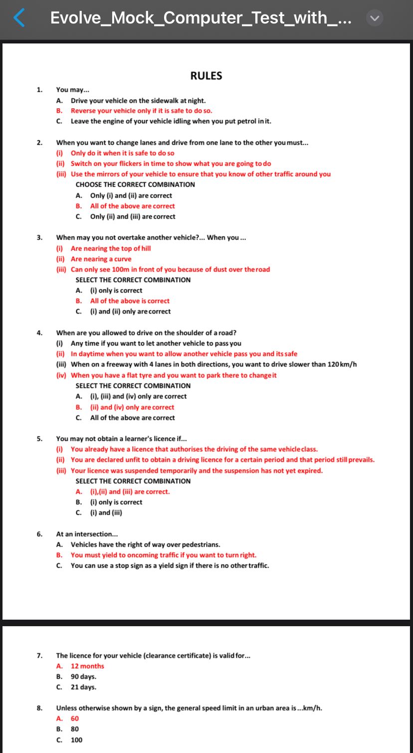 Learner driver study material _2