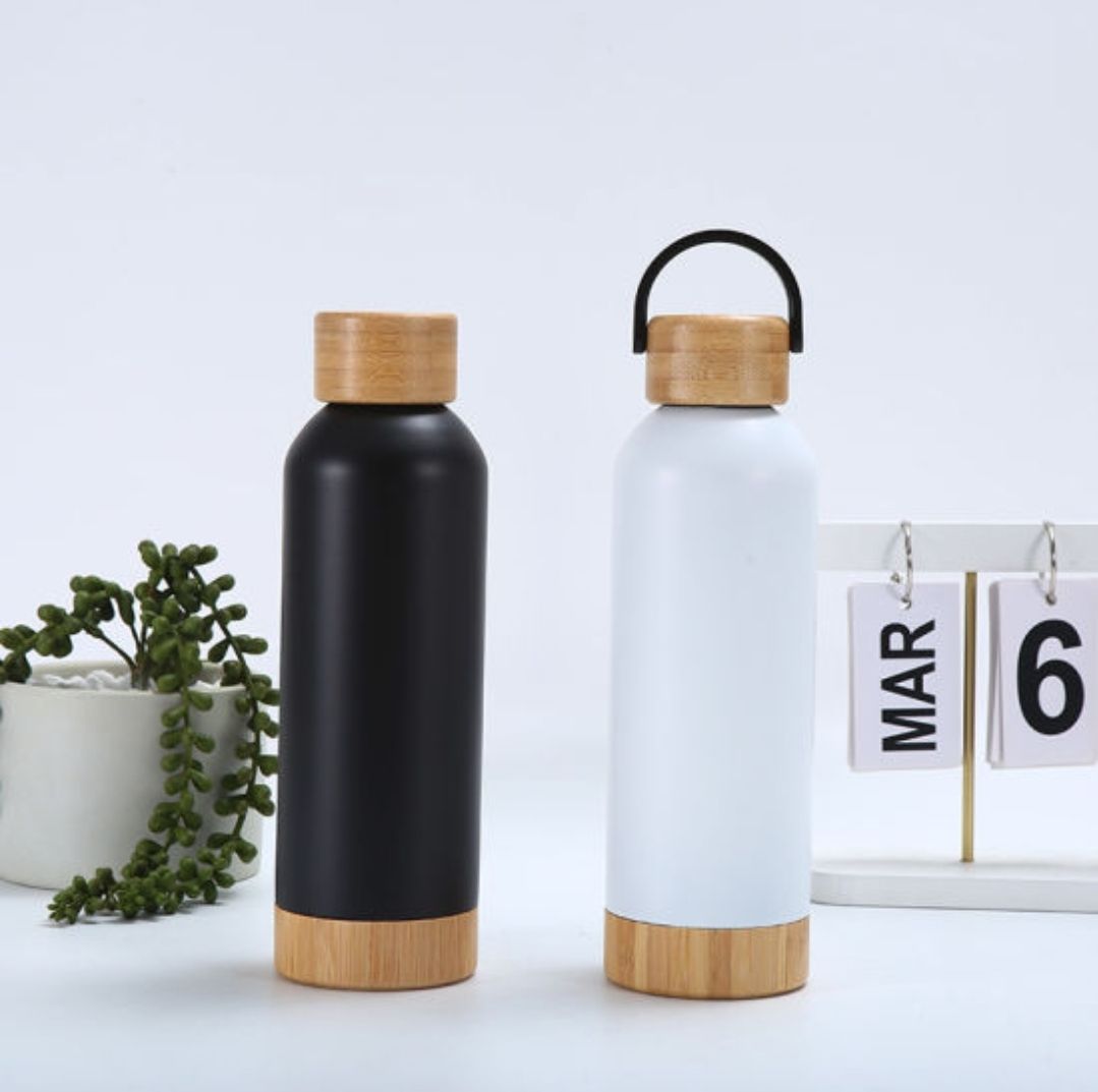 Stainless Steel Bamboo Water Bottle_0