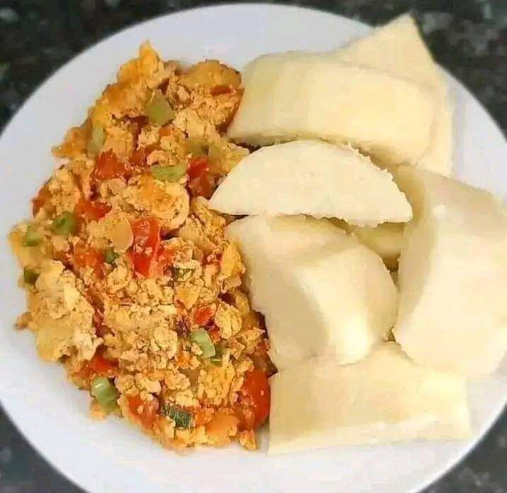 Yam and egg sauce _1