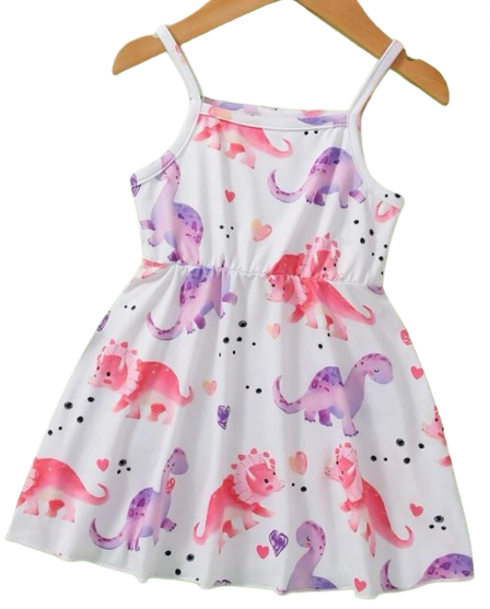 Baby/ Toddler girl printed cami dresses _1