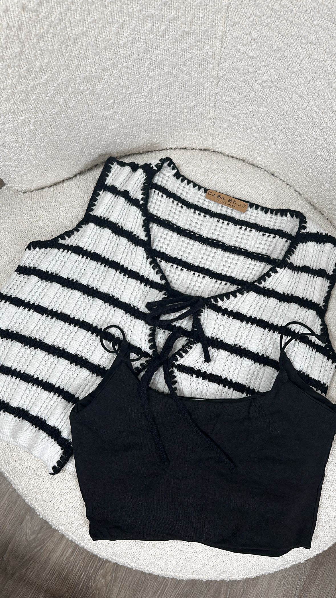 STRIPE KNIT VEST TOP_2