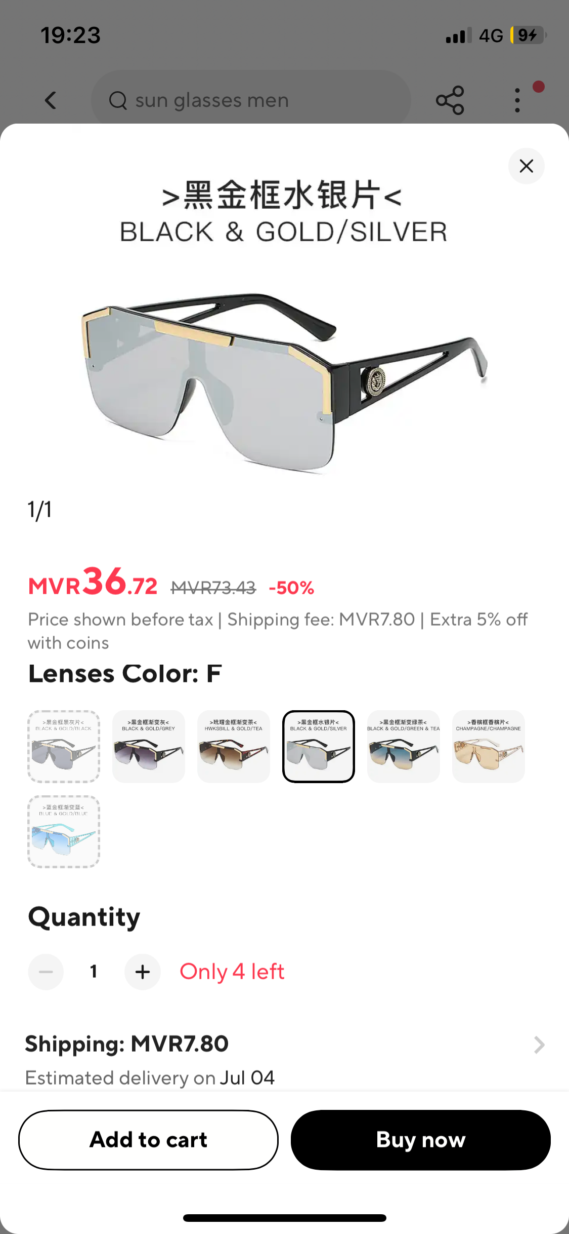 Mens oversized luxury sunglass ( multiple colours ) _3