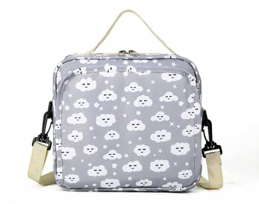 1Pc Gender Neutral grey clouds Diaper Bag _0