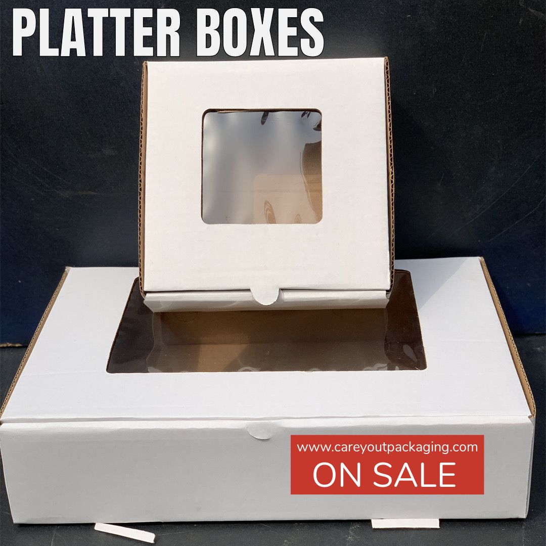 CATERING PLATTER BOXES - 8” x 8” x 3.5” / WHITE_3