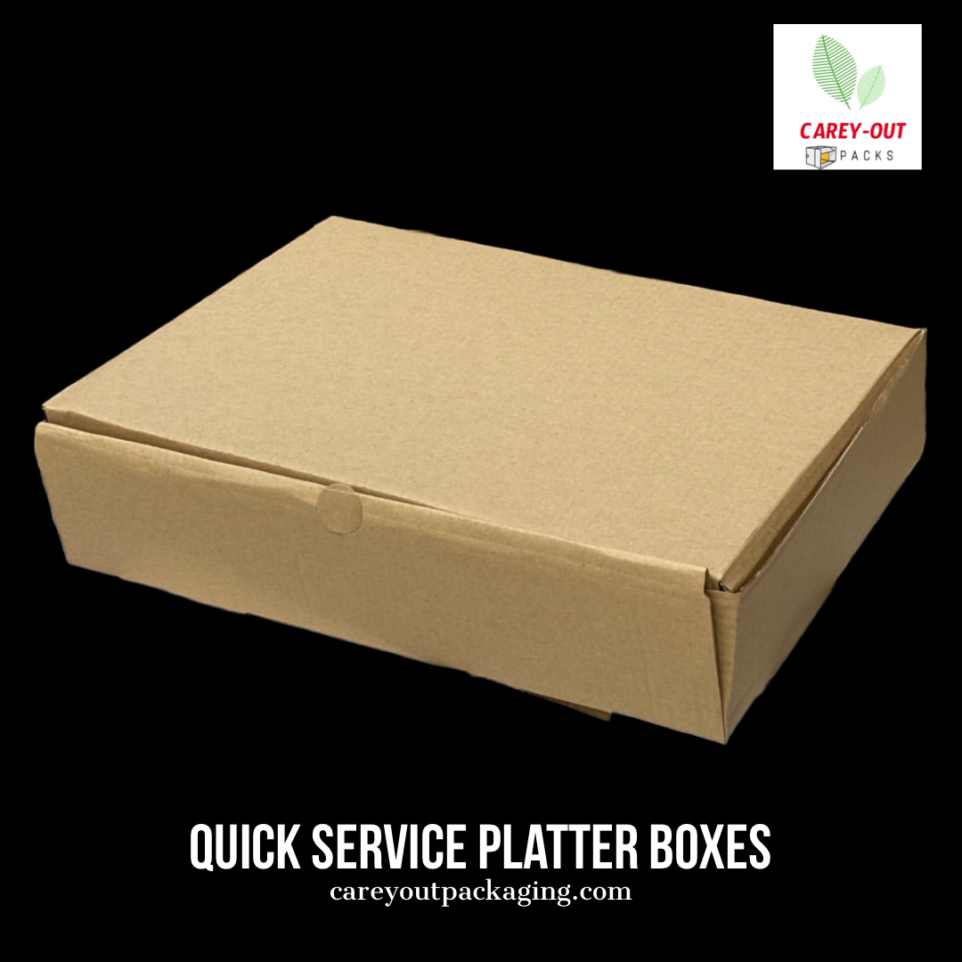 CATERING PLATTER BOXES - 15.5” x 11” x 4” / BROWN_1