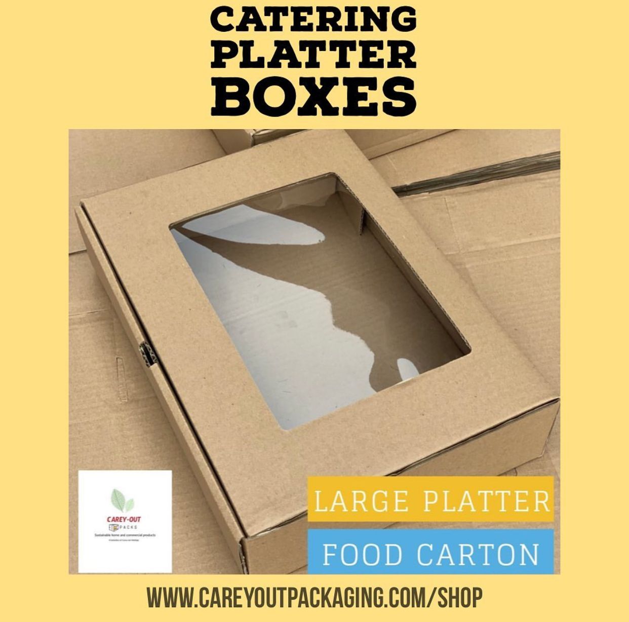 CATERING PLATTER BOXES - 15.5” x 11” x 4” / BROWN_7