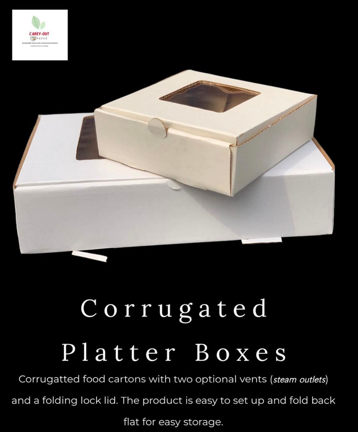 CATERING PLATTER BOXES - 15.5” x 11” x 4” / WHITE_7