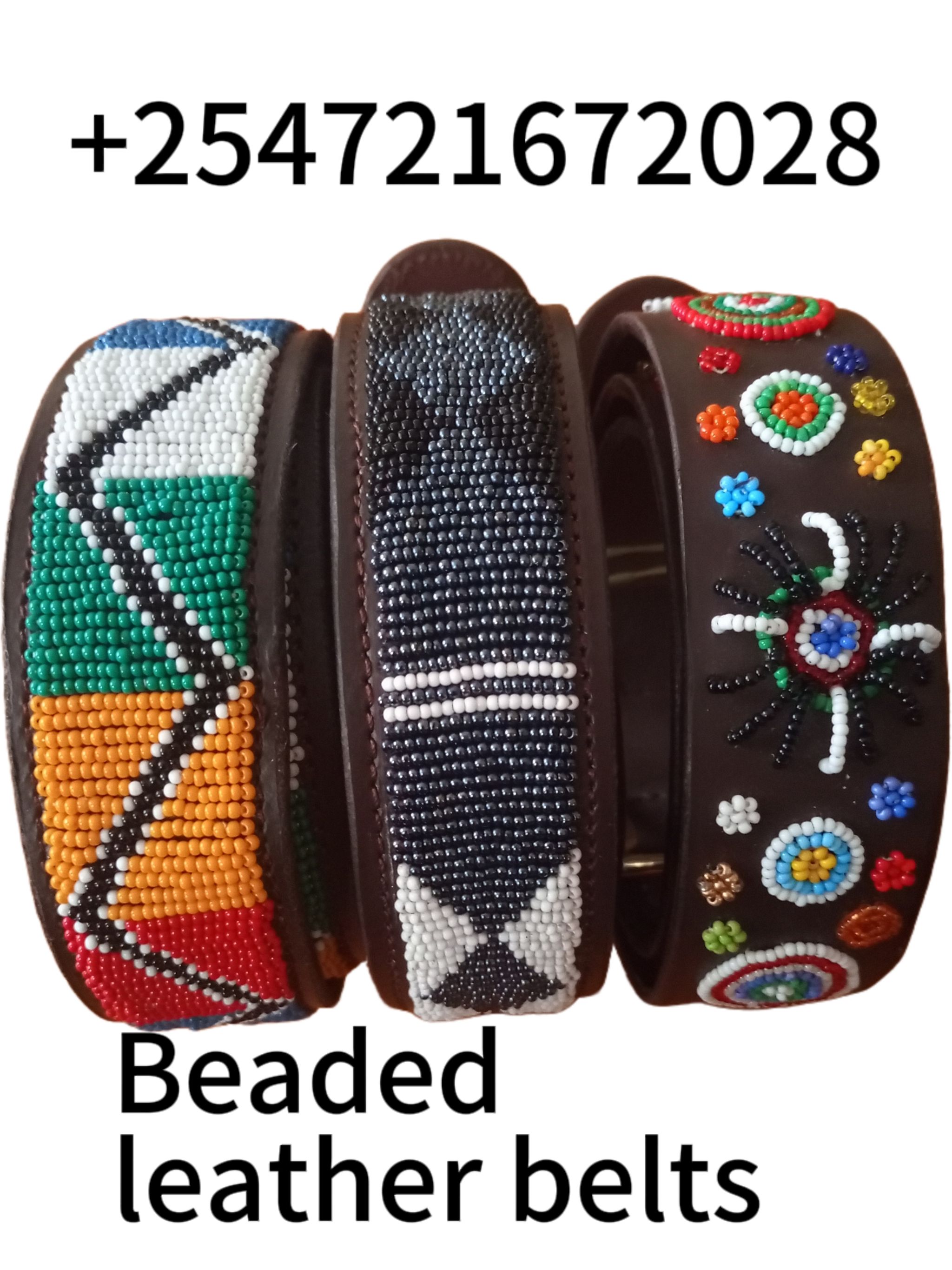 Leather beaded belts _2