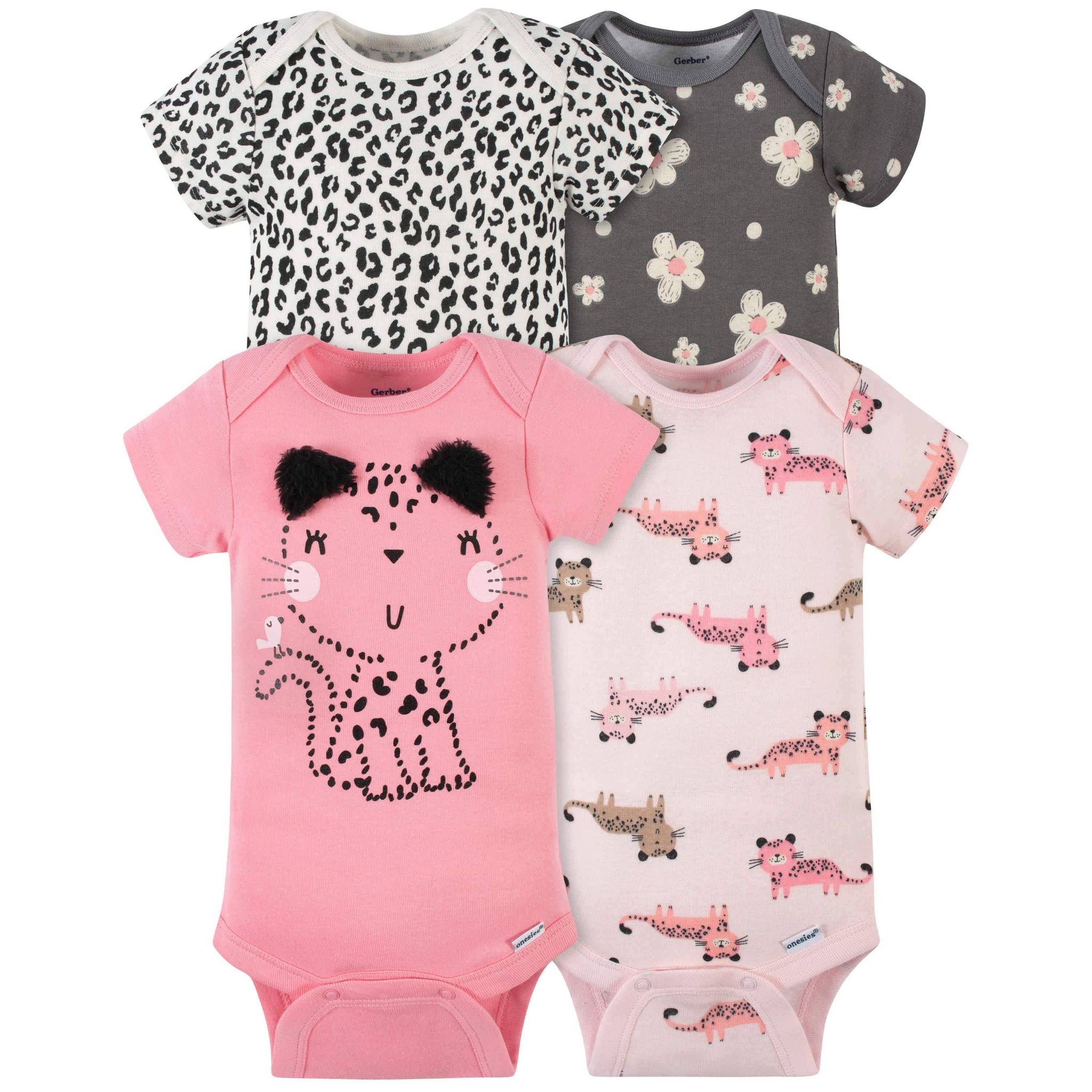 Gerber baby girl 4-pack & 5-pack Newborn onesies _0