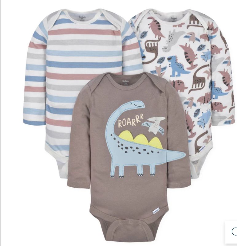 Gerber baby boys 3-pack onesies Newborn _0