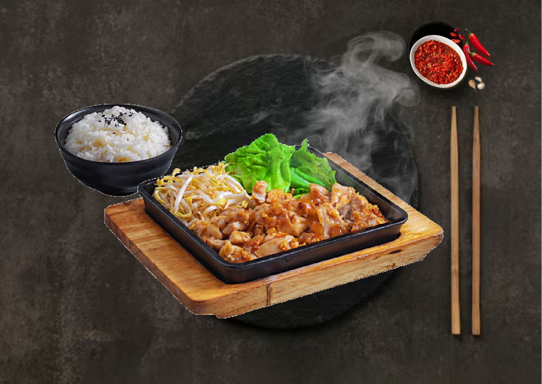Chicken (Thigh) Set 鸡腿肉 套餐_0