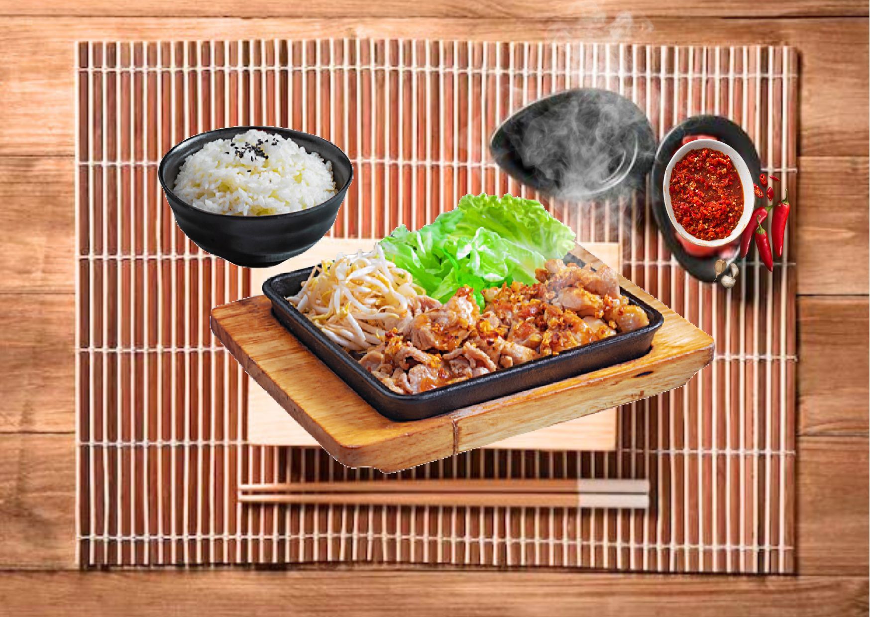 Combo A - Pork and Chicken Combo 猪肉 + 鸡肉 套餐_0