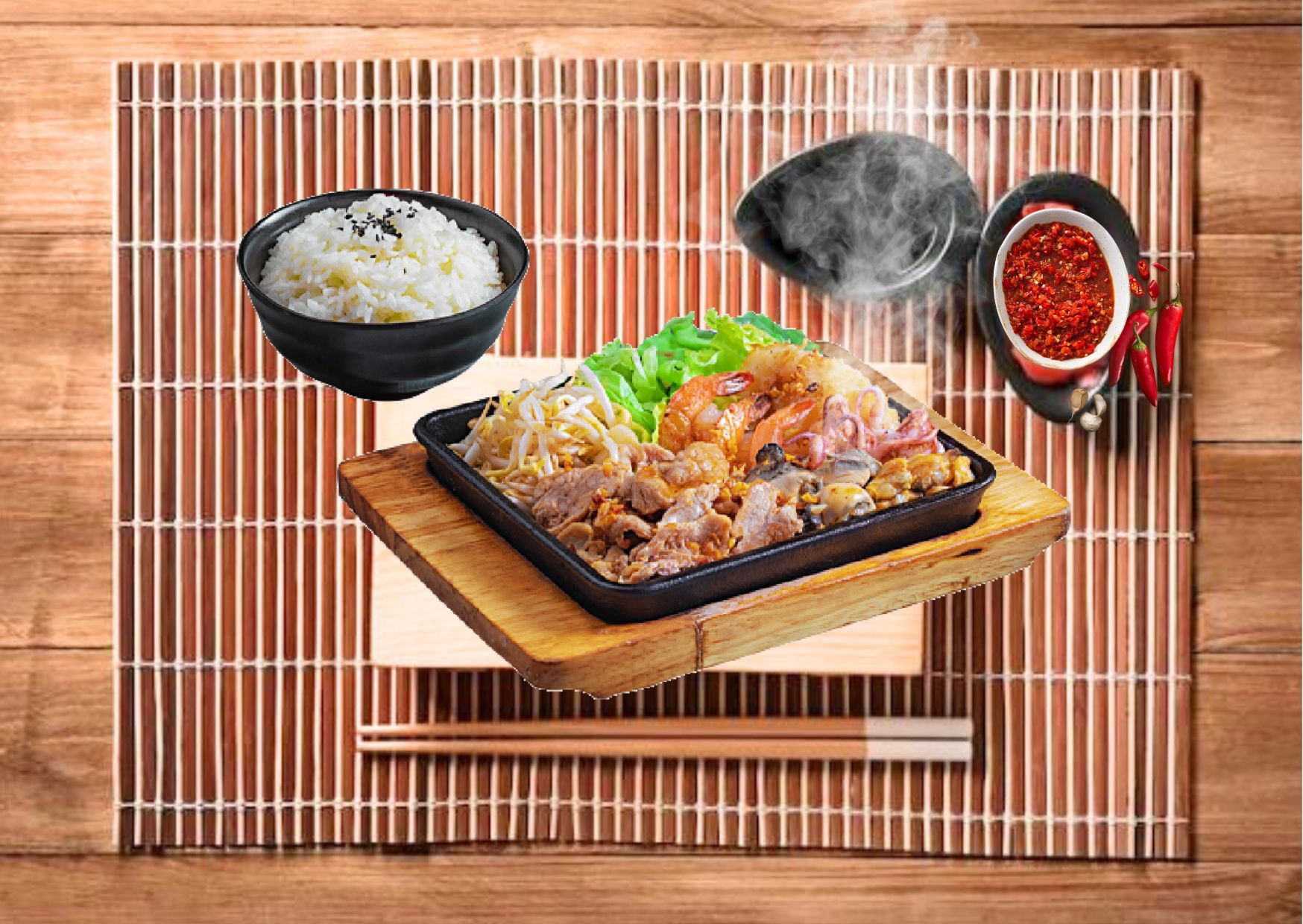 Combo G - Pork and Seafood Combo 猪肉 + 海鲜 套餐_0