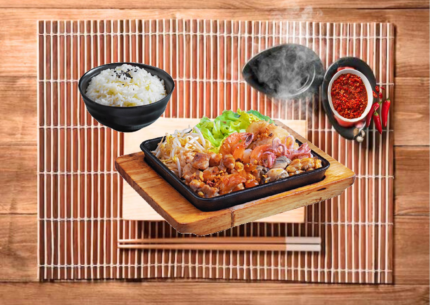 Combo H - Chicken and Seafood Combo 鸡肉 + 海鲜 套餐_0