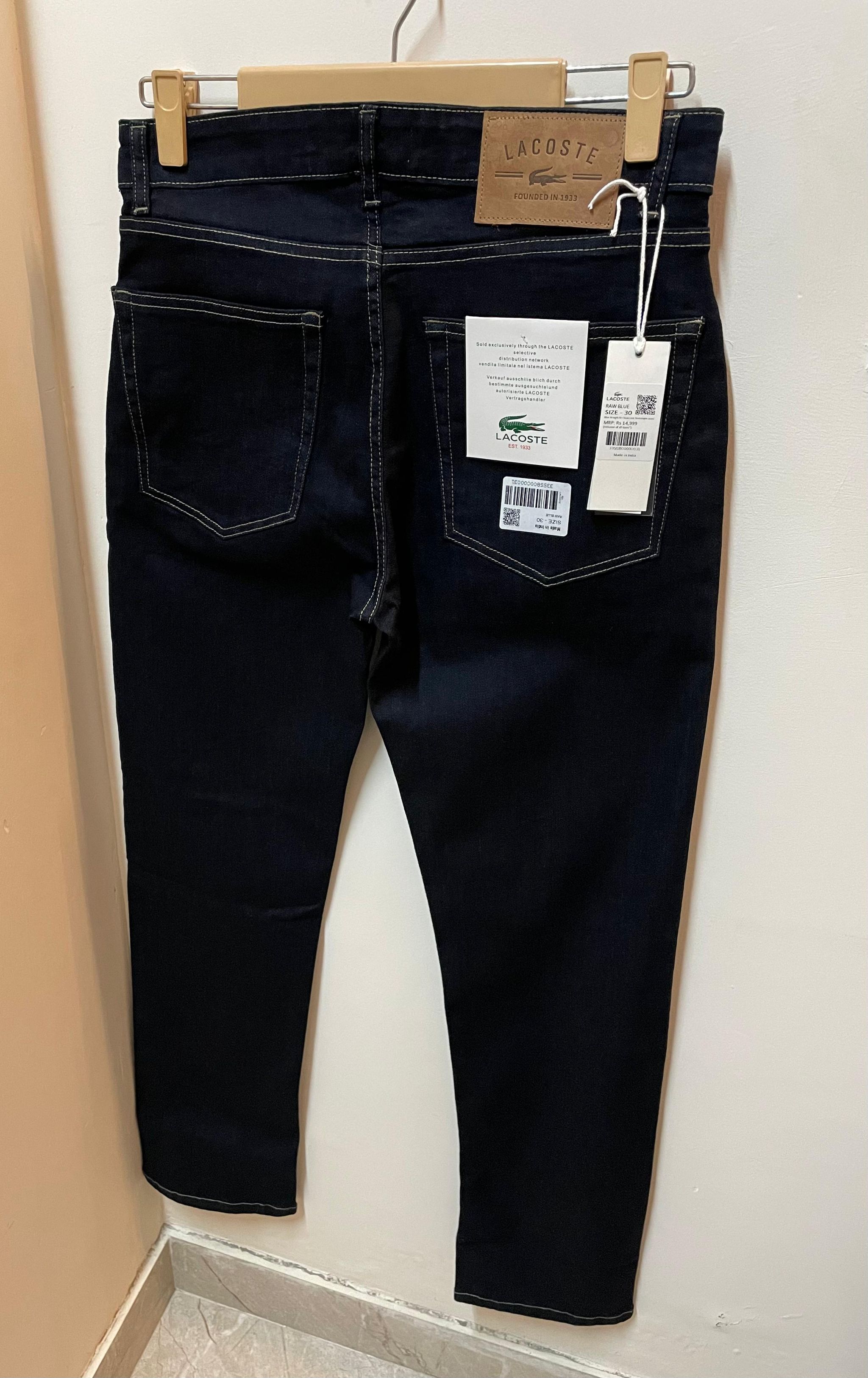 Lacoste Raw Blue Classic Logo Jeans_1