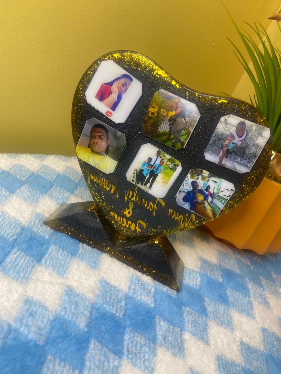 Heart Plaque with Photos & Message _2