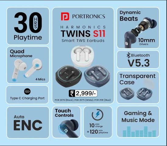 Portronics Harmonics Twins S11 (Assorted Color)_1