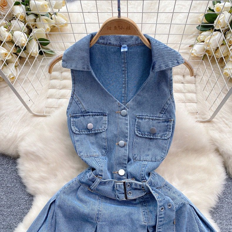 LUXURY DENIM BELTED DRESS_2