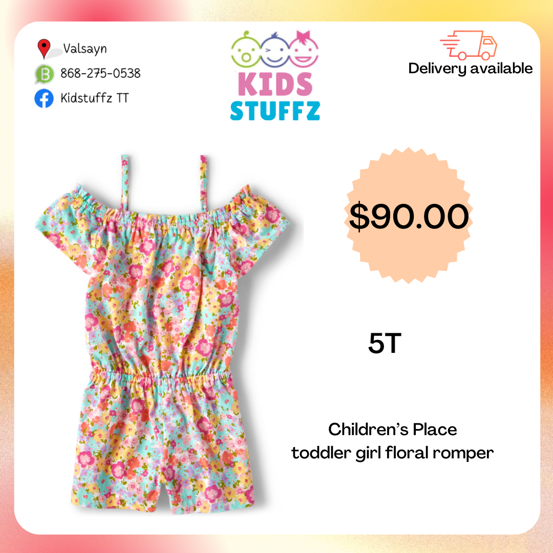 Children’s Place floral romper 5T_0