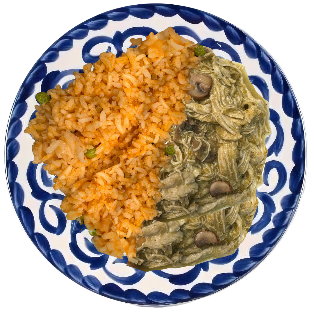 Orden de Mole verde con arroz rojo _0