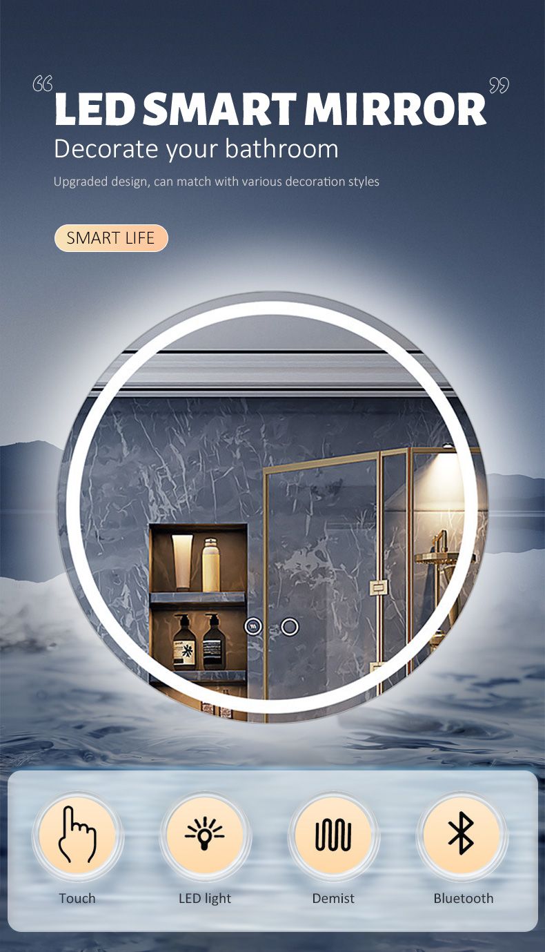  LED antifogging bathroom mirror _2