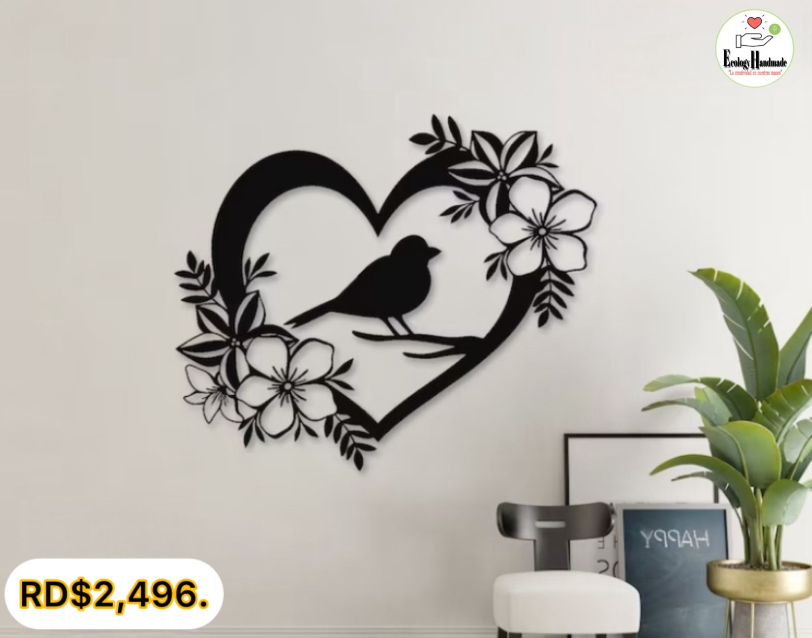 Amor y naturaleza”. 🐦🌺 25x25 pulgadas._0