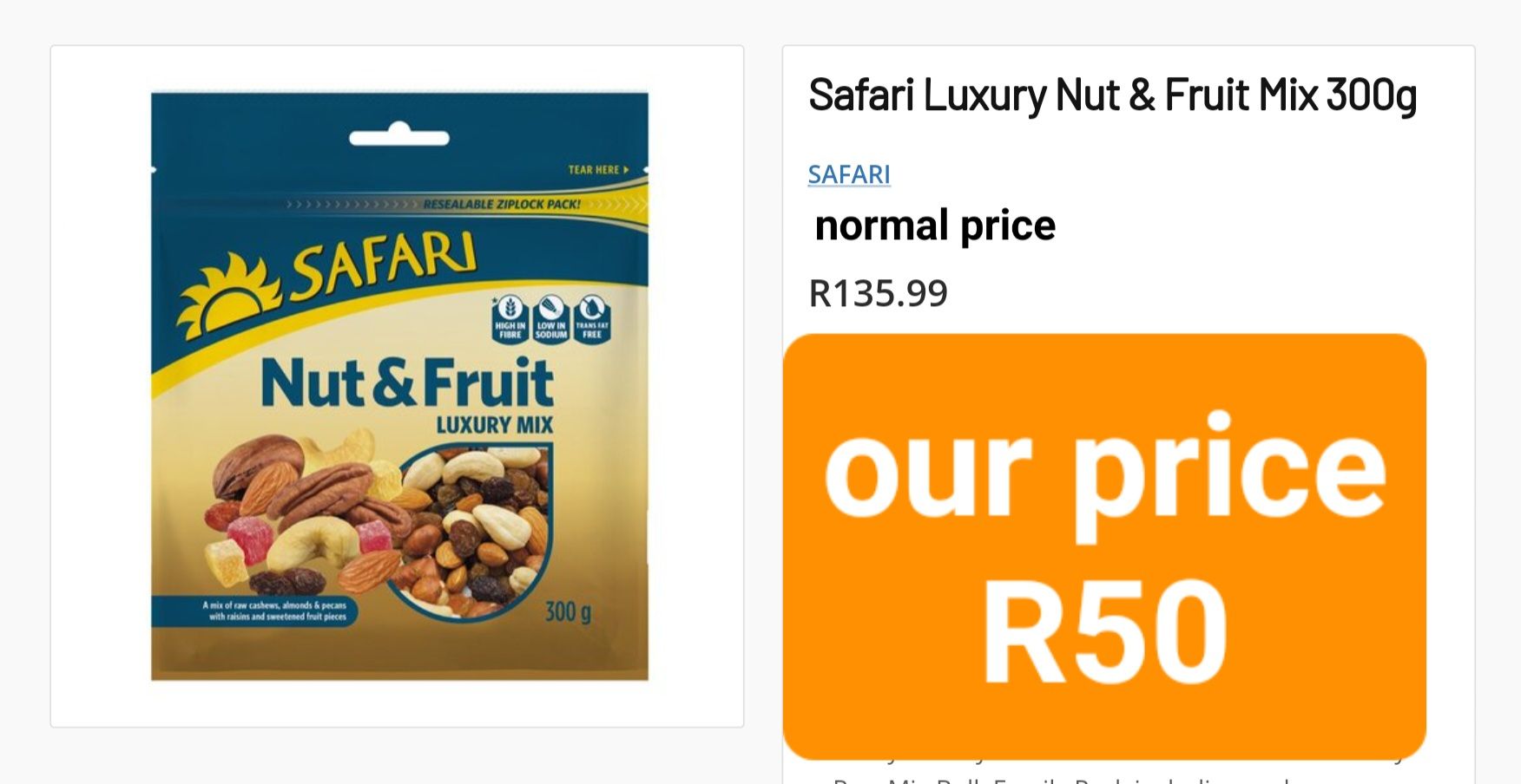 Safari nut & fruit luxury mix 300g_0