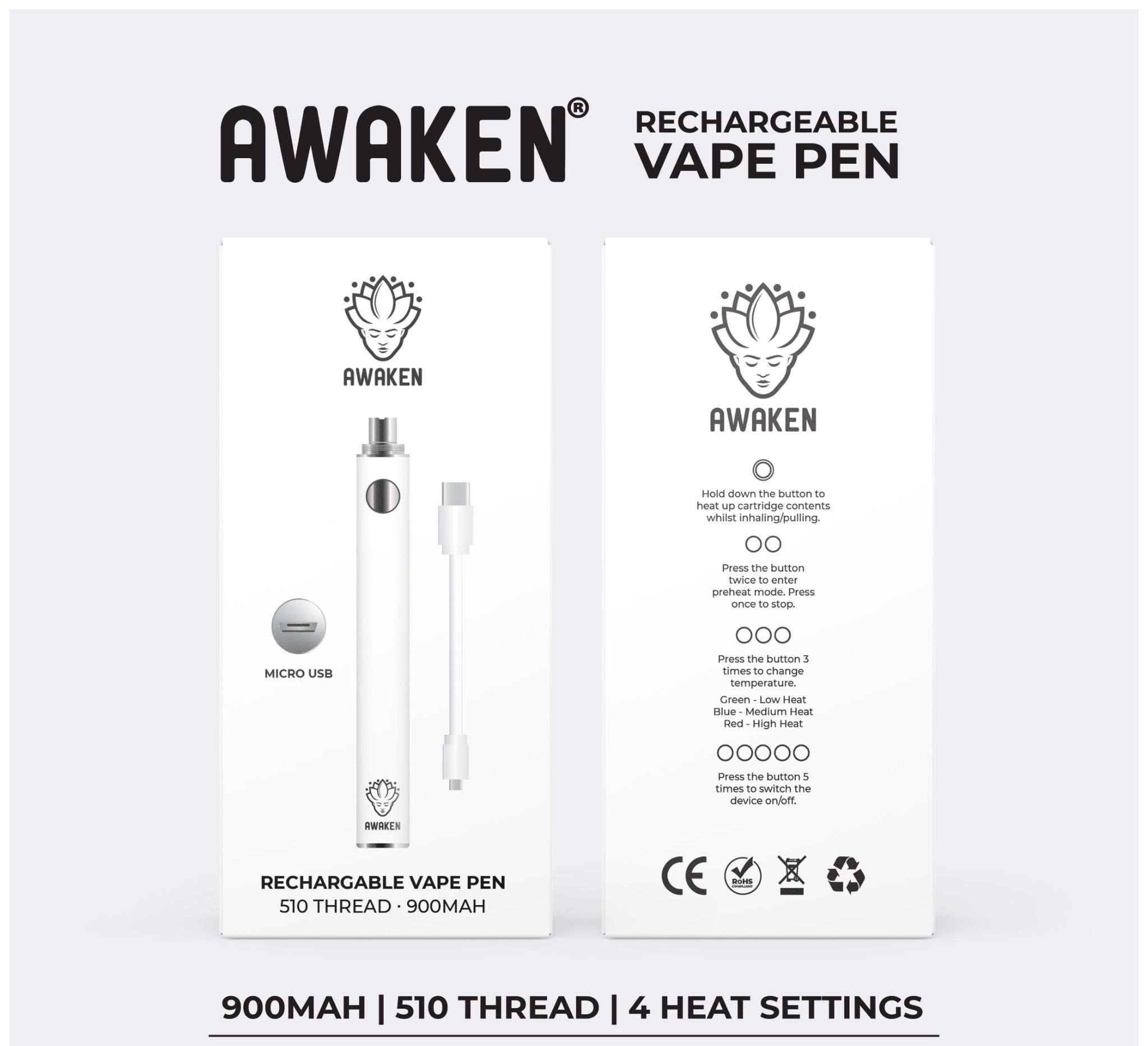 Awaken Vape Pen - White_0