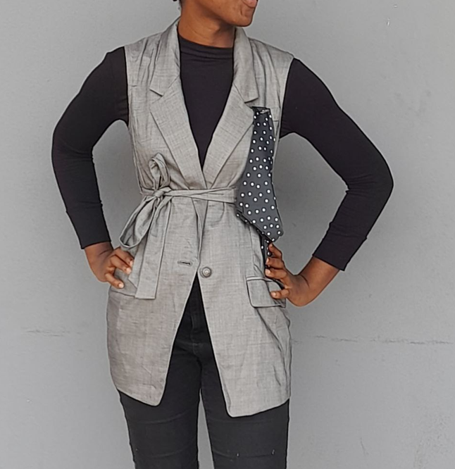 Blazer sans manche gris_0