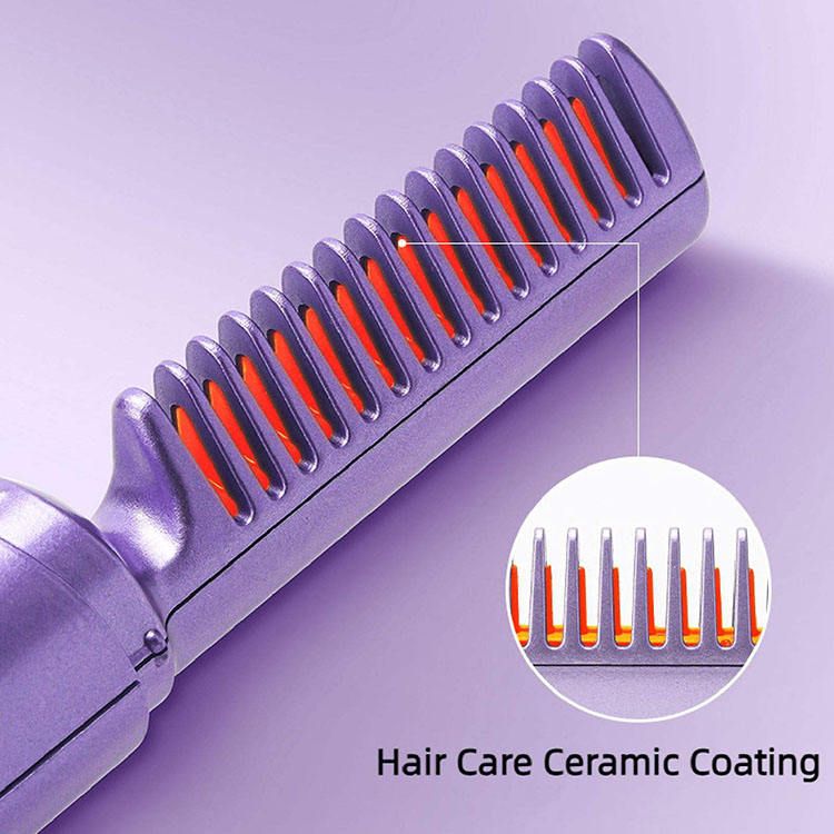 Mini wireless Hair Straightener comb_4