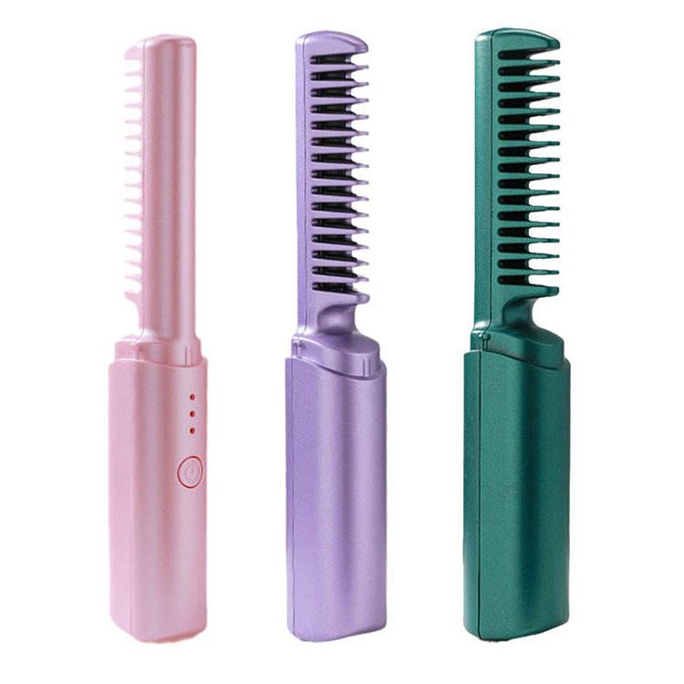 Mini wireless Hair Straightener comb_2