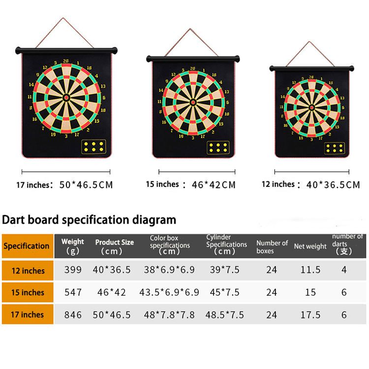 2 in 1 Magnetic & Felt Dartboard Toys_4