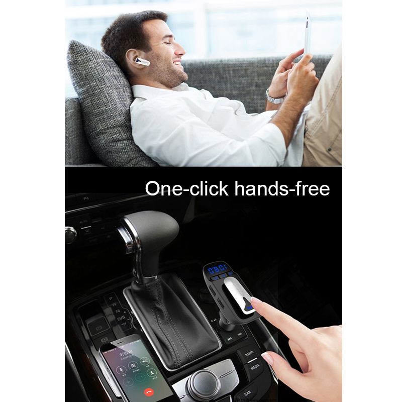 2 in 1 Hands-Free Calling Car Kit Wireless Bluetooth Headset _10