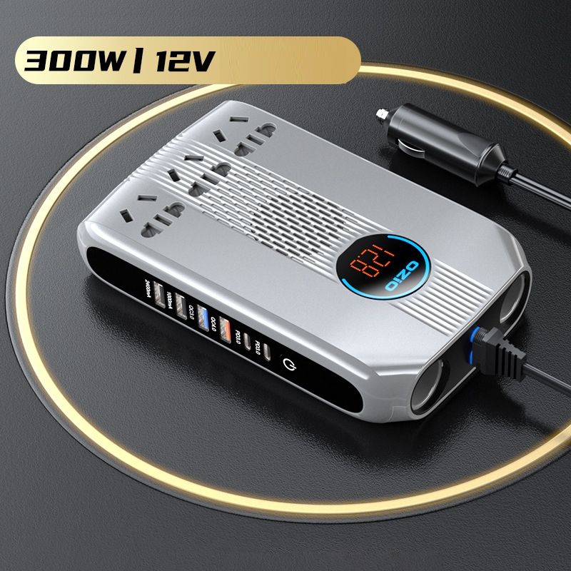 300W Smart Car LED Digital Display Power Inverter _3