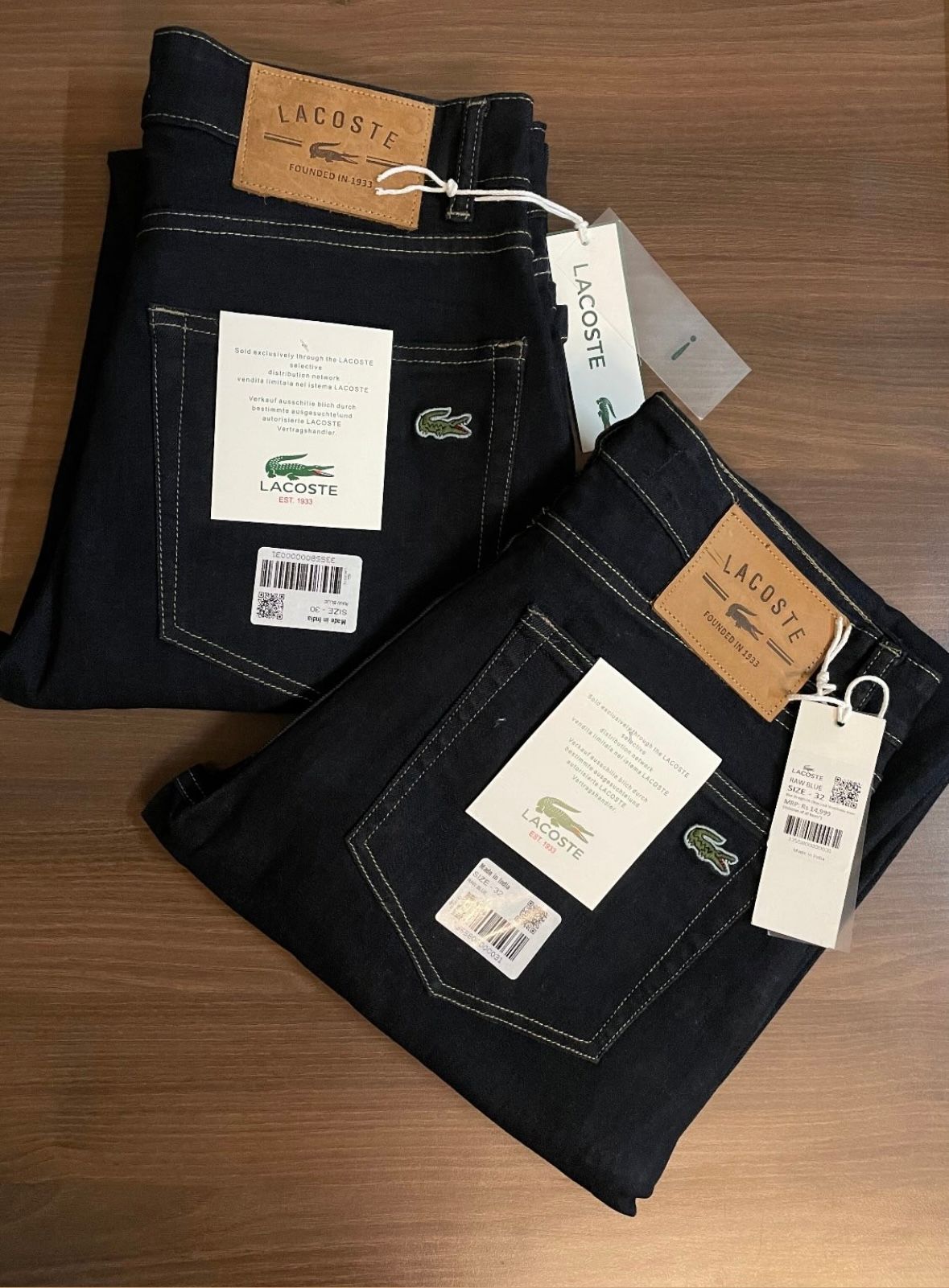 Lacoste Raw Blue Classic Logo Jeans_3