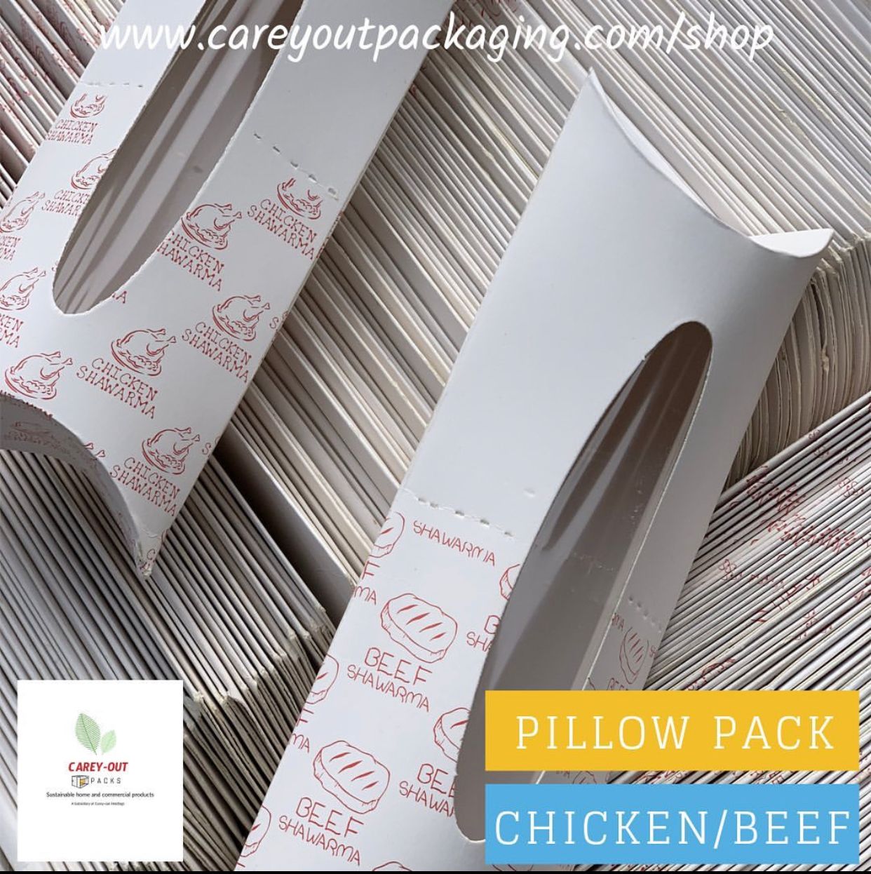 SHAWARMA PILLOW PACKS - CHICKEN & BEEF / WINDOWED AND NON WINDOWED _5