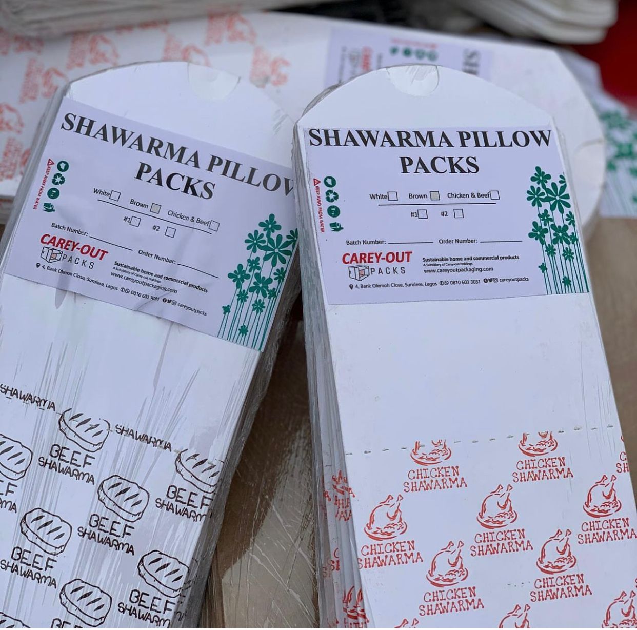 SHAWARMA PILLOW PACKS - CHICKEN & BEEF / WINDOWED AND NON WINDOWED _2