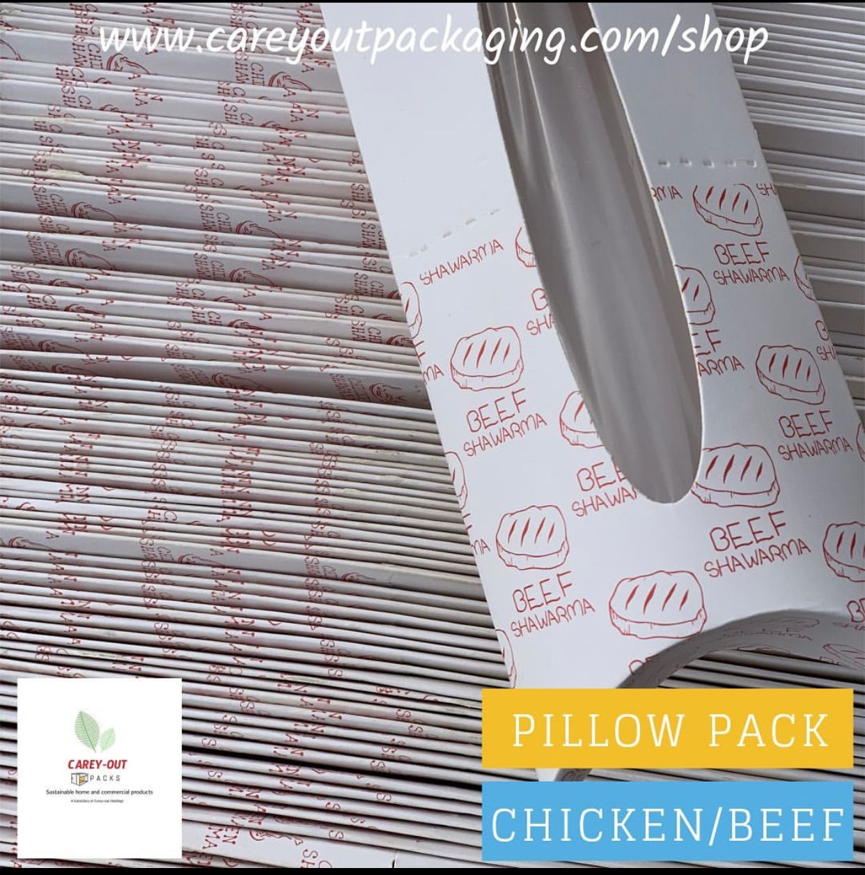 SHAWARMA PILLOW PACKS - CHICKEN & BEEF / WINDOWED AND NON WINDOWED _6