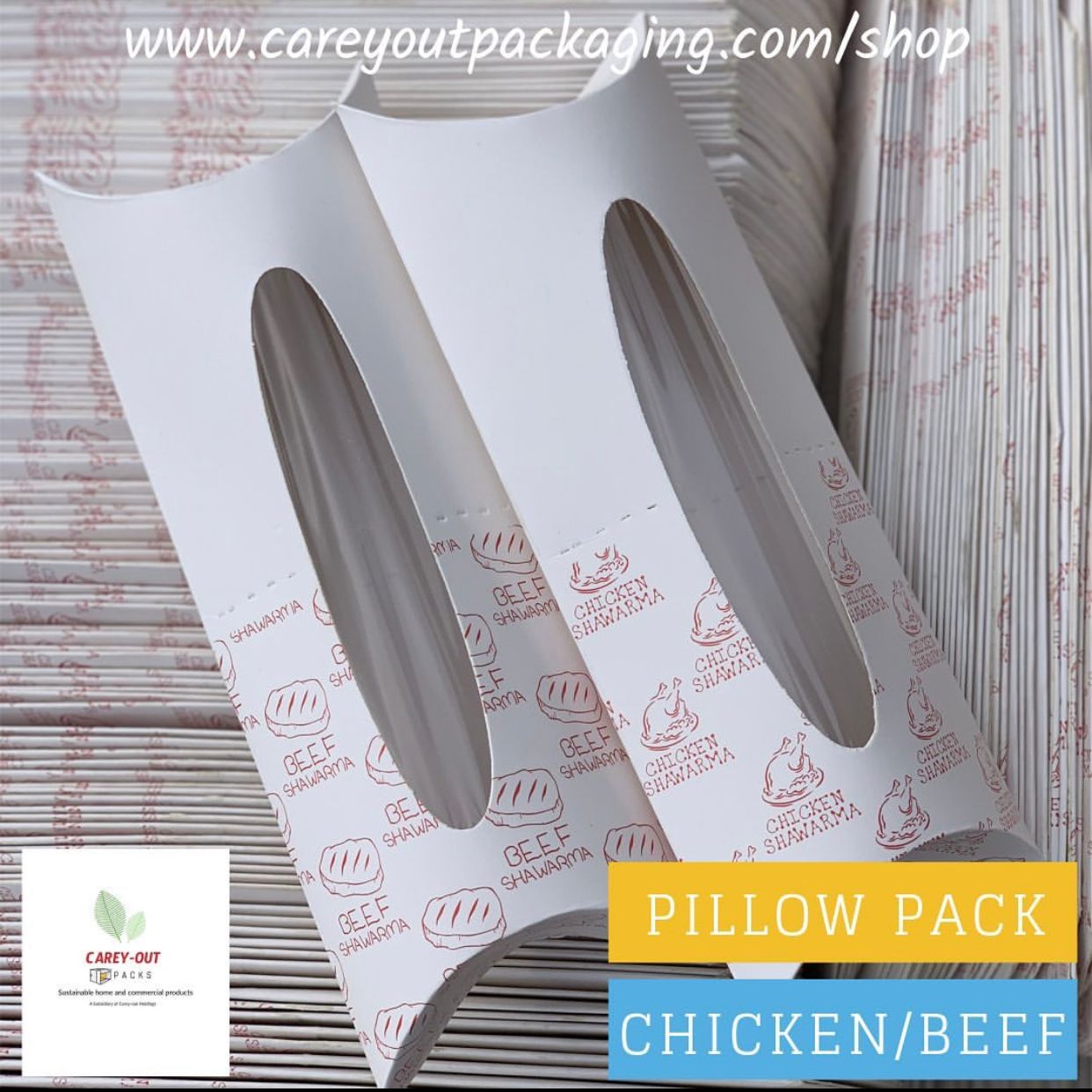 SHAWARMA PILLOW PACKS - CHICKEN & BEEF / WINDOWED AND NON WINDOWED _4