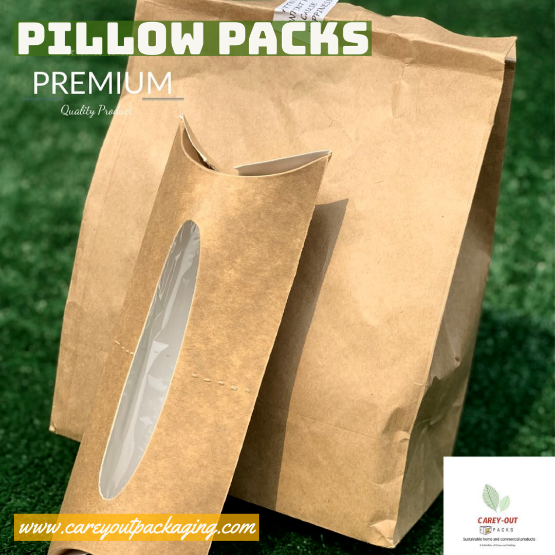 KRAFT SHAWARMA PILLOW PACKS - 380gsm / WINDOWED & NON WINDOWED _5