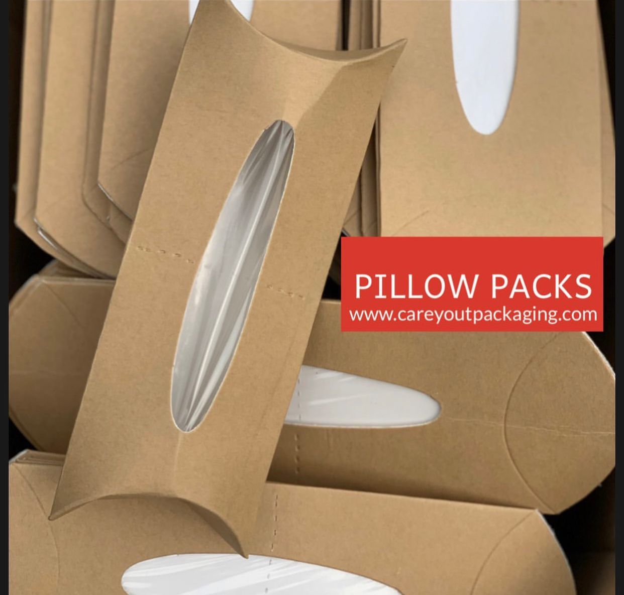 KRAFT SHAWARMA PILLOW PACKS - 380gsm / WINDOWED & NON WINDOWED _6