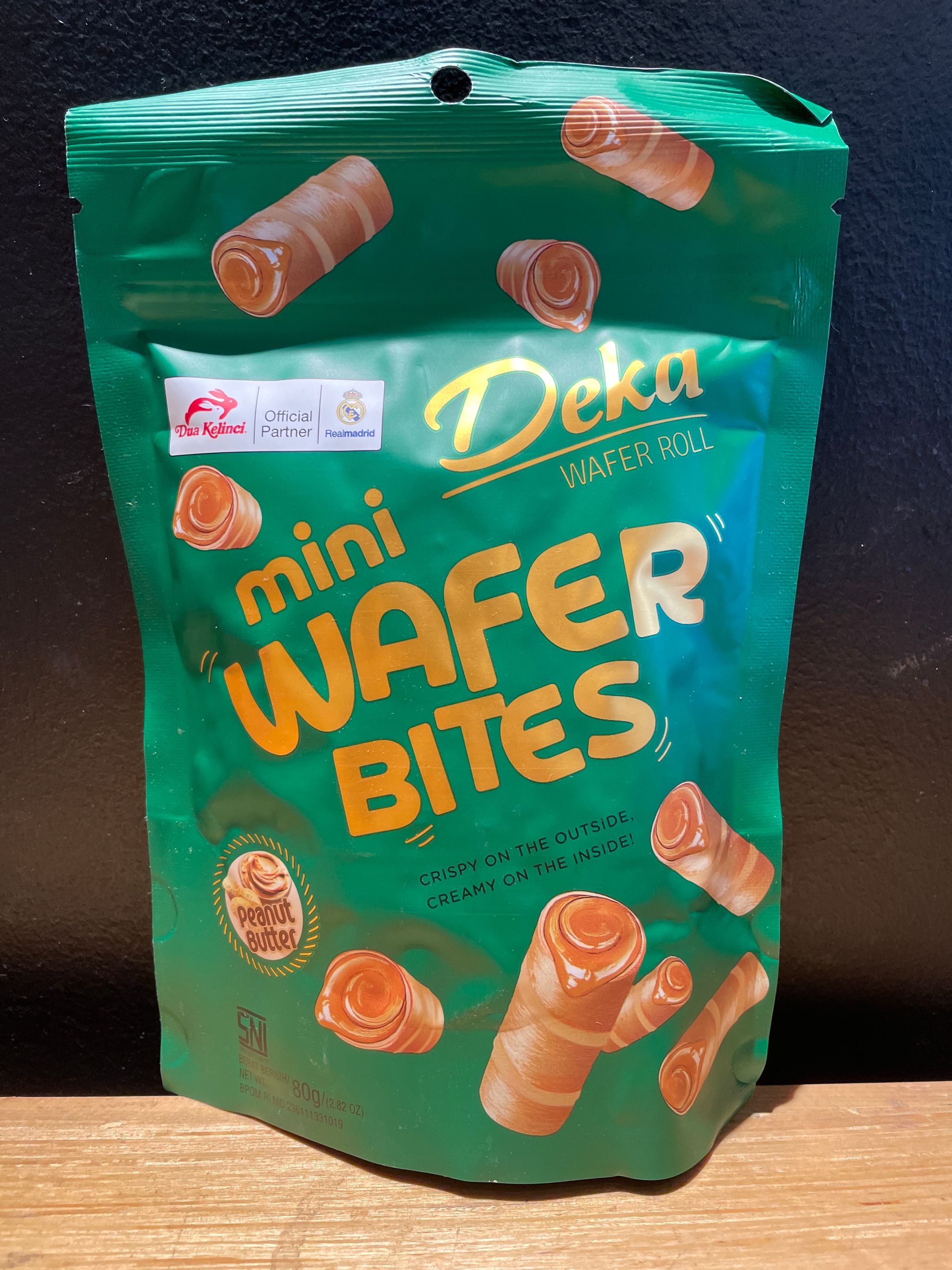 Deka Wafer Roll Mini Wafer Bites Peanut Butter Flavor 80g_0