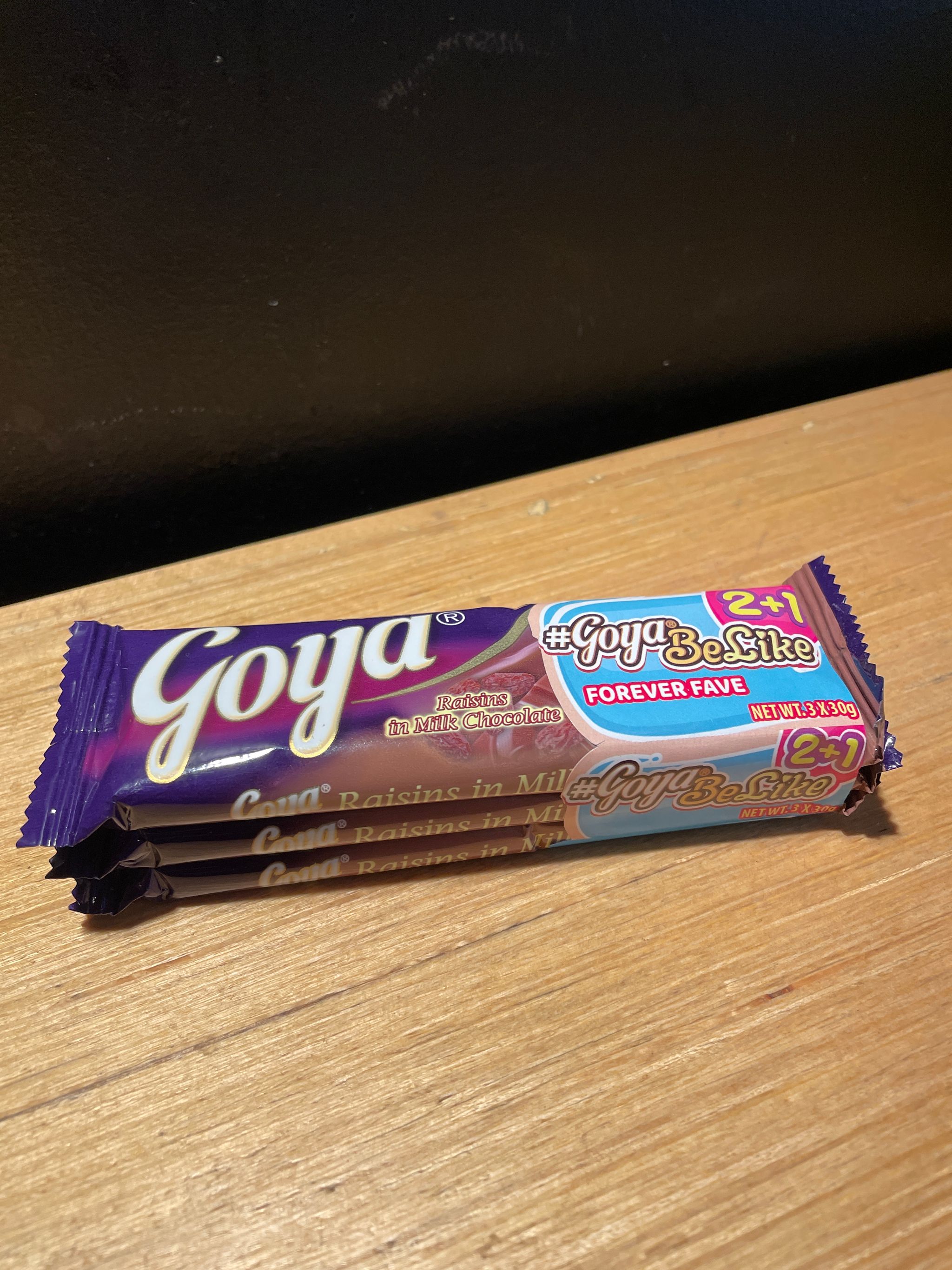 Goya 2+1 Raisins in Milk Chocolate_0