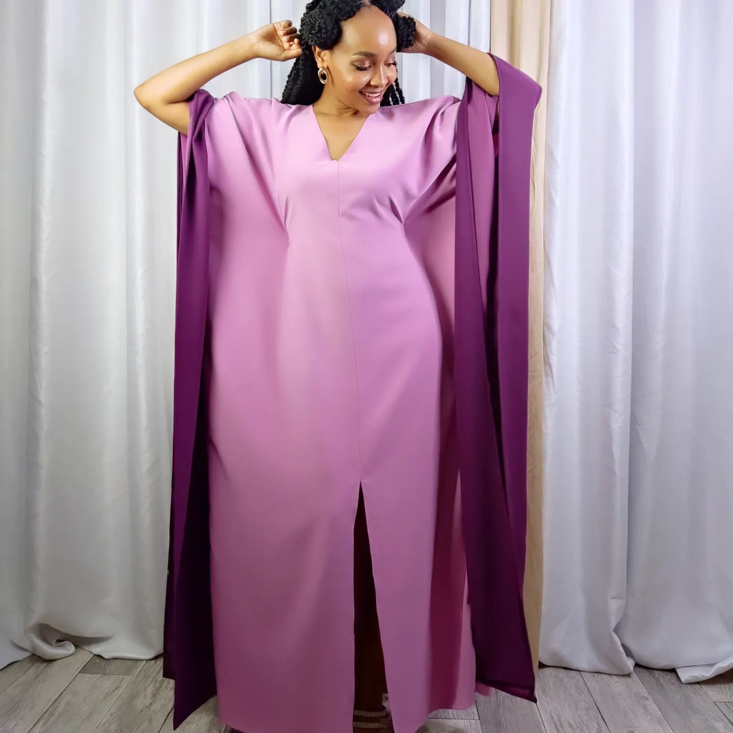 Rose Purple Kaftan _3