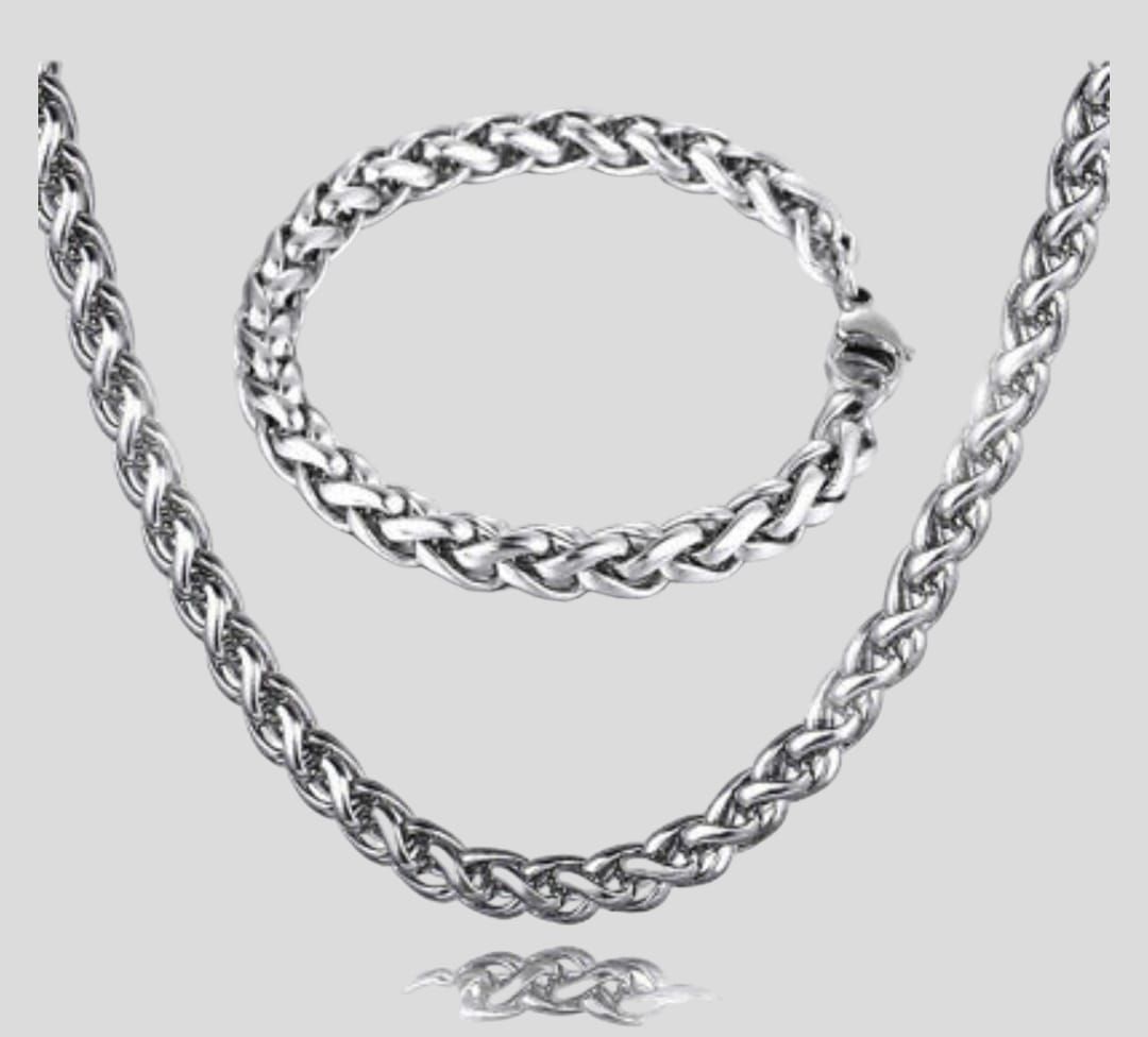 Cuban Chain, Necklace and Bracelet SET_0