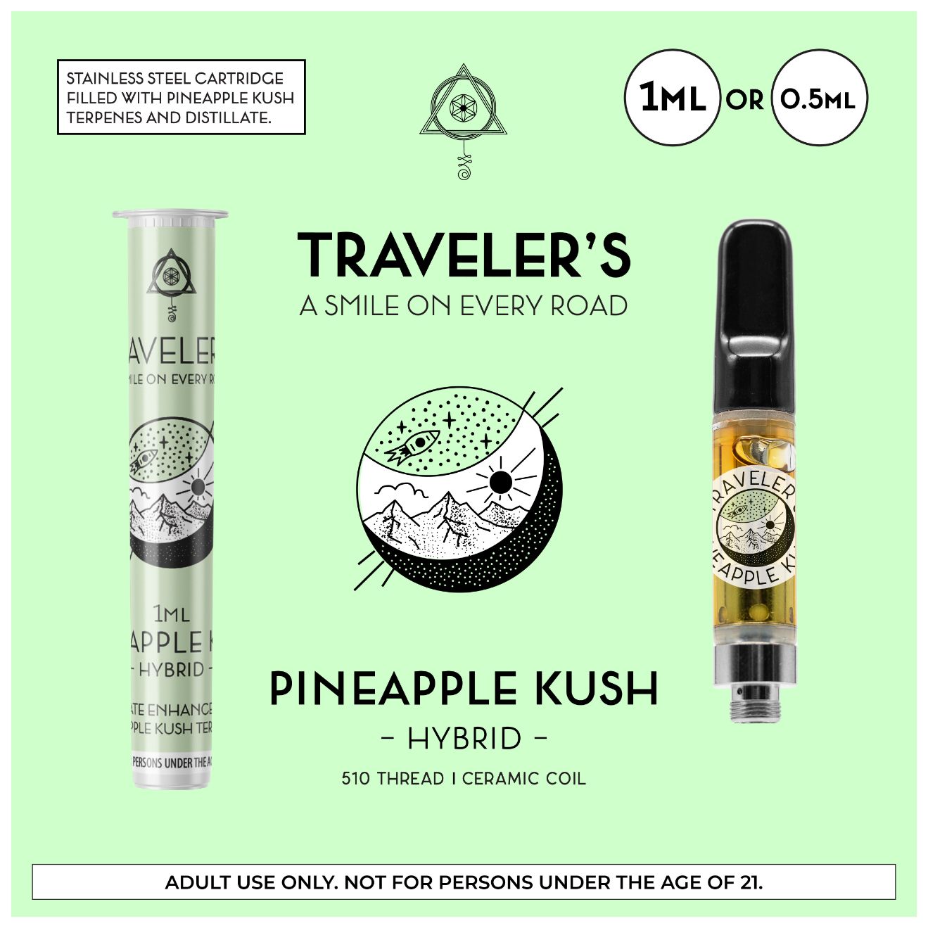 Traveler's 1ml THC Distillate - Cartridge_2