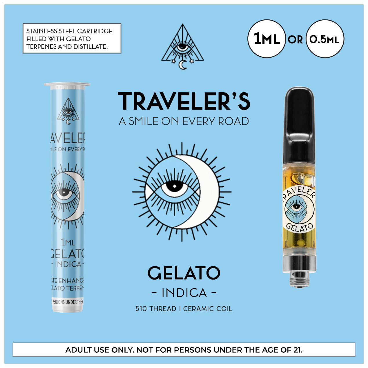 Traveler's 1ml THC Distillate - Cartridge_4