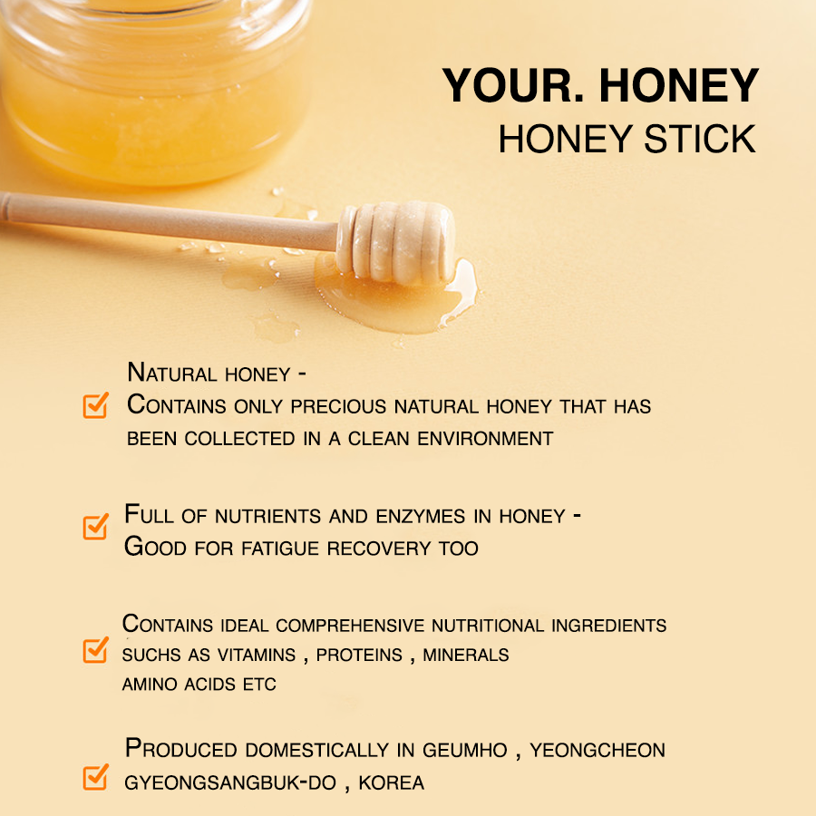 100% Natural Pure Acacia Honey Sticks (10g x 50sticks)_3