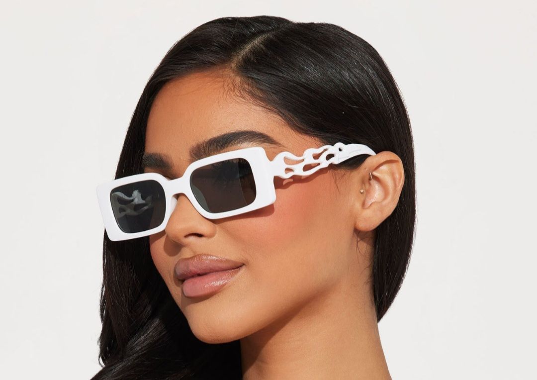 Fire Blazin' Sunglasses- White_0