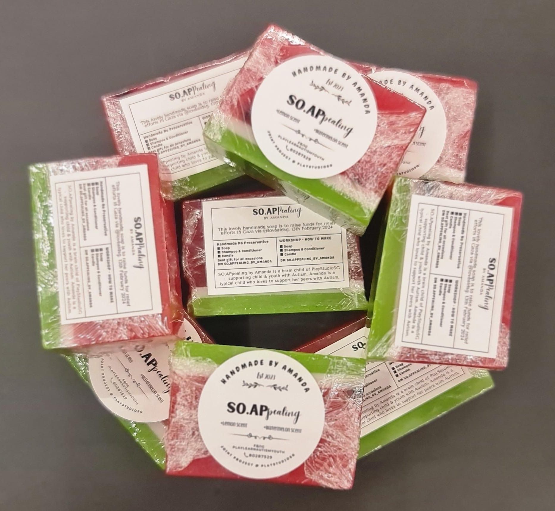 10 piece watermelon soap + free tracking mail_0